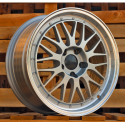 R17x8.5 5X120 ET 15 72.6 A1025 Silver+Polished Lip (SP) For RACIN (P) (BBS Style)