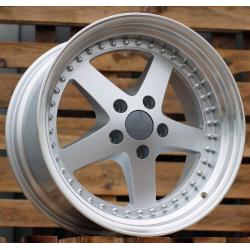 R18x9.5 5X120 ET 35 72.6 B1161 Silver+Polished Lip (SP) For BMW (Z2+Z1) (Rear+Front)