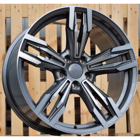 R17x8 5X120 ET 34 72.6 BY983 Grey Polished+Powder Coating (MGPC) For BMW (R+P)