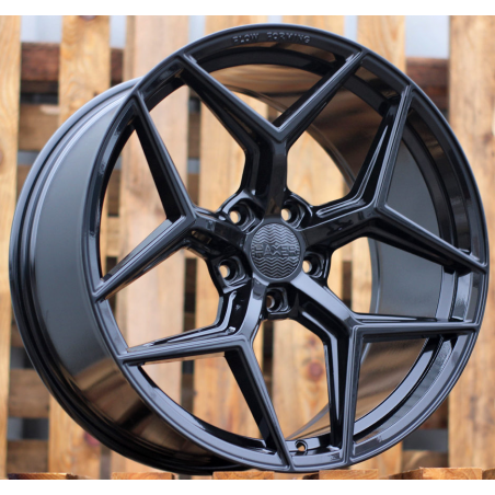 R20x8.5 5X112 ET 40 66.5 HX04F Black (BL) For HAXER (K4+K2) (HYBRID FORGED (Max Load 815kg.))