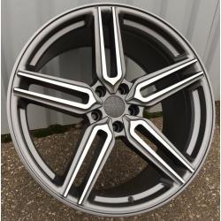 R20x10 5X112 ET 38 66.5 B1382 (HX015) Grey Polished Half Matt (MGHM) For HAXER (K7) ((AKC 110 Eur) Rear+Front)