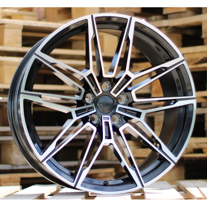 R19x9 5X120 ET 40 72.6 I0294 (BYD1677) Black Polished (MB) For BMW (Z1+P) (Rear+Front) R19x9 5X120 ET 40 72.6 I0294 (BYD1677) Black Polished (MB) For BMW (Z1+P) (Rear+Front)