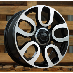 R17x7 5X98 ET 41 58.1 L1291 Black Polished (MB) For FIAT (Z5)