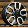 R17x7 5X98 ET 41 58.1 L1291 Black Polished (MB) For FIAT (Z5)
