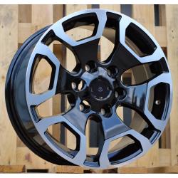 R17x7.5 6X139.7 ET 25 106.1 A6216 (BYD1841) Black Polished (MB) For TOYOT (Z1+Z3) (4x4)