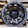 R18x9 5X127 ET M12 78.1 L2174 Black Half Matt+Polished Lip (BLHMPL) For 4X4 (K3)