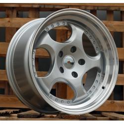 R17x9.5 5X120 ET 20 74.1 L2384 Silver+Polished Lip (SP) For BMW (P1) (REAR+FRONT)