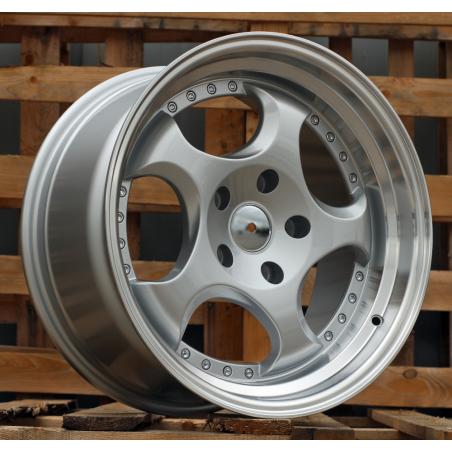 R17x9.5 5X120 ET 20 74.1 L2384 Silver+Polished Lip (SP) For BMW (P1) (REAR+FRONT)