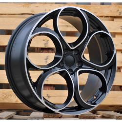 R18x8 5X110 ET 34 65.1 L2387 Black Polished Half Matt (MBHM) For ALFA (P1)