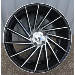R19x9.5 5X120 ET 38 72.6 LU589 (M7R) Black Polished (MB) For RACIN (K7) ((AKC 60 Eur) Style Vossen (Right side))