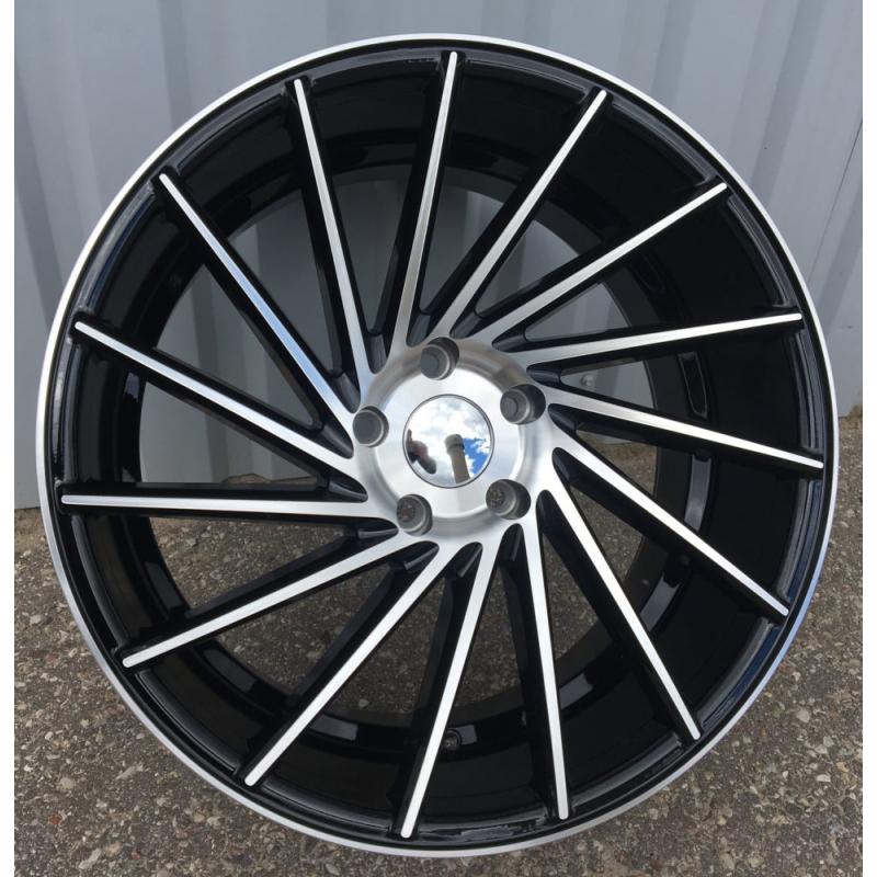 R19x9.5 5X120 ET 38 72.6 LU589 (M7R) Black Polished (MB) For RACIN (K7) ((AKC 60 Eur) Style Vossen (Right side)) R19x9.5 5X120 ET 38 72.6 LU589 (M7R) Black Polished (MB) For RACIN (K7) ((AKC 60 Eur) Style Vossen (Right side))