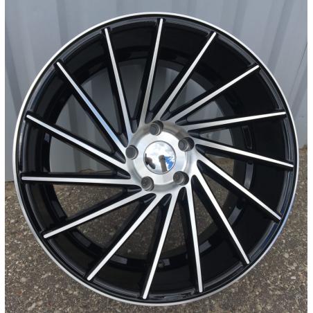 R19x9.5 5X120 ET 38 72.6 LU589 (M7R) Black Polished (MB) For RACIN (K7) ((AKC 60 Eur) Style Vossen (Right side))
