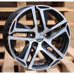 R16x7 5X108 ET 35 65.1 PG534 (BK5516) Black Polished (MB) For PEUG (L2+L3+P)
