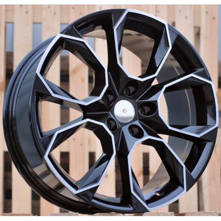 R18x8 5X112 ET 40 57.1 SK516 (IN5474) Black Polished (MB) For SKODA (K7)