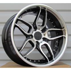 R18x10 5X120 ET 15 74.1 SSA01 (HX030) Black Polished+Powder Coating (MBPC) For HAXER (K3) (Rear+Front)