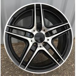 R17x7.5 5X112 ET 45 66.6 SSA02 Black Polished (MB) For MER (Z3)