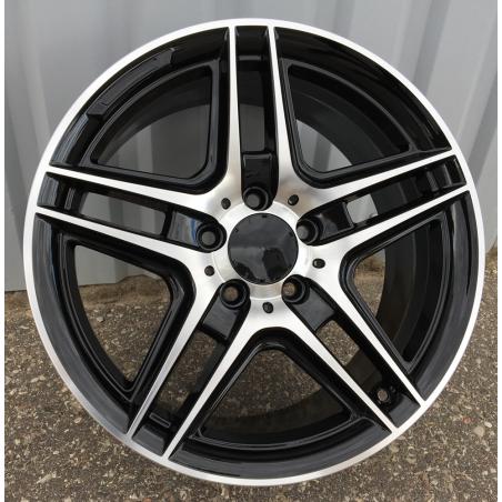 R17x7.5 5X112 ET 45 66.6 SSA02 Black Polished (MB) For MER (Z3)