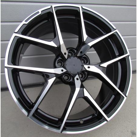 R19x8.5 5X112 ET 43 66.6 XE137 (BY1225) Black Polished (MB) For MER (P) (Rear+Front)