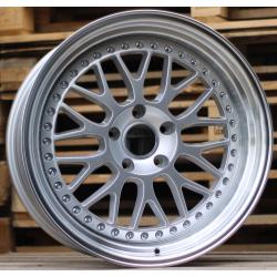 R19x9.5 5X120 ET 22 74.1 XFE55 Silver+Polished Lip (SP) For BMW (P2) (BBS Style REAR+FRONT)