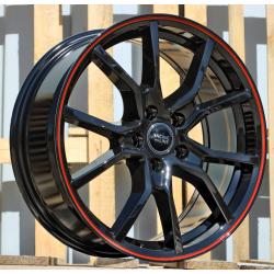 R17x7 5X105 ET 40 56.6 B5253 Black+Red Line (BR) For RACIN (D2) ((AKC 80 Eur))
