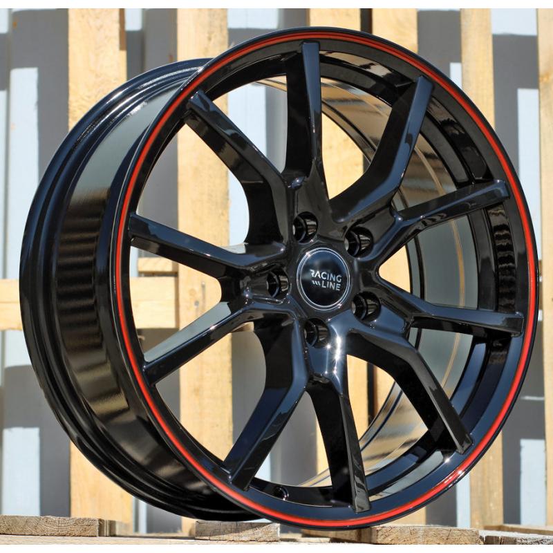 R17x7 5X105 ET 40 56.6 B5253 Black+Red Line (BR) For RACIN (D2) ((AKC 80 Eur)) R17x7 5X105 ET 40 56.6 B5253 Black+Red Line (BR) For RACIN (D2) ((AKC 80 Eur))