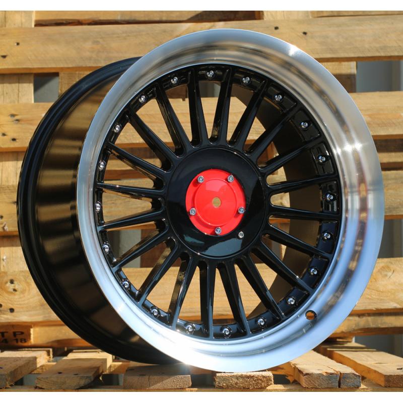 R17x8 5X120 ET 20 74.1 7307F Black+Polished Lip (BLPL) For BMW (Z5) (ALPINA Style Rear+Front (GRPL)) R17x8 5X120 ET 20 74.1 7307F Black+Polished Lip (BLPL) For BMW (Z5) (ALPINA Style Rear+Front (GRPL))