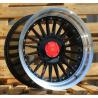 R17x8 5X120 ET 20 74.1 7307F Black+Polished Lip (BLPL) For BMW (Z5) (ALPINA Style Rear+Front (GRPL))