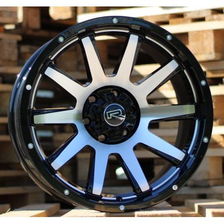 R17x9 6X139.7 ET 0 110.1 A1302 Black Polished (MB) For 4X4 (P2)