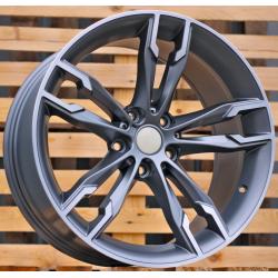 R19x9.5 5X120 ET 38 72.6 B1257 Grey Polished Half Matt (MGHM) For BMW (K7) (Rear+Front)