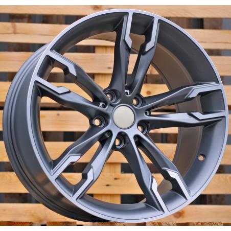 R19x9.5 5X120 ET 38 72.6 B1257 Grey Polished Half Matt (MGHM) For BMW (K7) (Rear+Front)