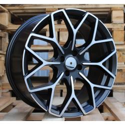 R18x7 4X100 ET 30 60.1 B1449 Black Polished Half Matt (MBHM) For SMART (Z4) (HAXER Front+Rear)
