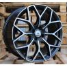 R18x7 4X100 ET 30 60.1 B1449 Black Polished Half Matt (MBHM) For SMART (Z4) (HAXER Front+Rear)
