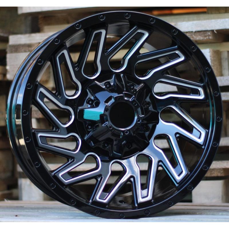 R17x9 6X139.7 ET M10 110.1 Q1283 Black (BL) For 4X4 (K4) (Milling) R17x9 6X139.7 ET M10 110.1 Q1283 Black (BL) For 4X4 (K4) (Milling)