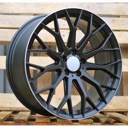 R20x8.5 5X112 ET 40 66.6 YS1180 (FLB002) Black Half Matt+Polished Lip (BLHMPL) For MER (K3) (HYBRID FORGED Front+Rear)