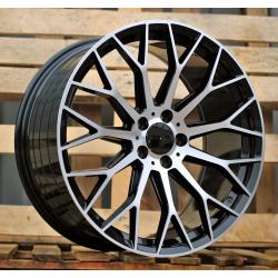 R20x8.5 5X112 ET 40 66.6 YS1180 (FBX151) Black Polished (MB) For MER (K3) (HYBRID FORGED Front+Rear)