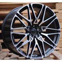 R22x10 5X120 ET 40 74.1 B5771 (B16/HE5063) Black Polished (MB) For BMW (P1) (Rear+Front)