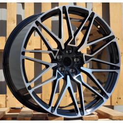 R21x9.5 5X112 ET 37 66.6 B5771 (IN0295) Black Polished (MB) For BMW (Z5) (Rear+Front)