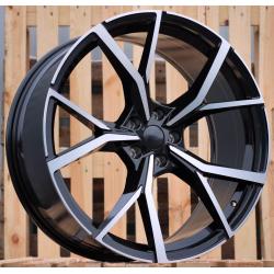 R17x7 5X100 ET 39 57.1 B5801 (IN5499) Black Polished (MB) For VW (K7)