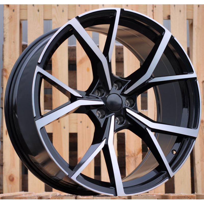 R17x7 5X100 ET 39 57.1 B5801 (IN5499) Black Polished (MB) For VW (K7) R17x7 5X100 ET 39 57.1 B5801 (IN5499) Black Polished (MB) For VW (K7)