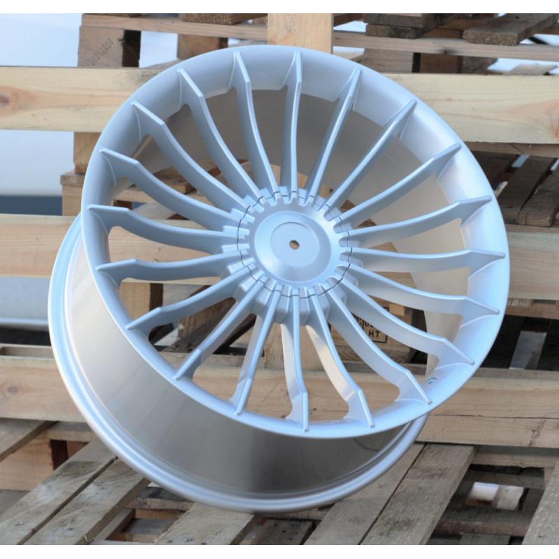 R20x9.5 10X112/120 ET 39 72.6 BK273 Silver Shining (SS) For BMW (K2+K4+P) (ALPINA Style Rear+Front) R20x9.5 10X112/120 ET 39 72.6 BK273 Silver Shining (SS) For BMW (K2+K4+P) (ALPINA Style Rear+Front)