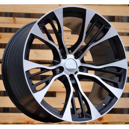 R21x10 5X120 ET 40 74.1 BK851 (FR765) Black Polished+Powder Coating (MBPC) For BMW (P) (Rear+Front)