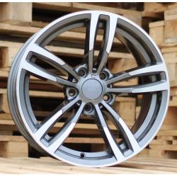 R18x8 5X120 ET 35 72.6 BK855 (BY1121) Grey Polished (MG) For BMW (P+P1+P2) (Rear+Front)