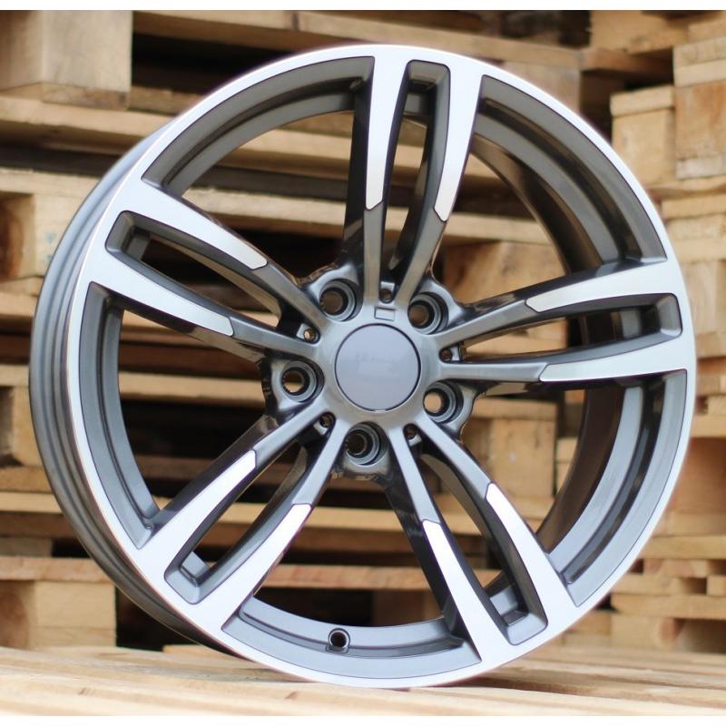 R18x8 5X120 ET 35 72.6 BK855 (BY1121) Grey Polished (MG) For BMW (P+P1+P2) (Rear+Front) R18x8 5X120 ET 35 72.6 BK855 (BY1121) Grey Polished (MG) For BMW (P+P1+P2) (Rear+Front)