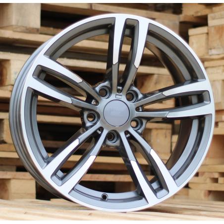 R18x8 5X120 ET 35 72.6 BK855 (BY1121) Grey Polished (MG) For BMW (P+P1+P2) (Rear+Front)
