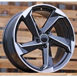 R19x8.5 5X112 ET 35 66.5 B5185 (IN5293) Black Polished (MB) For AUD (K7)