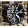 R22x10.5 5X112 ET 43 66.6 B5498 (BYD1538) Black Polished+Powder Coating (MBPC) For BMW (K7) (Rear+Front)
