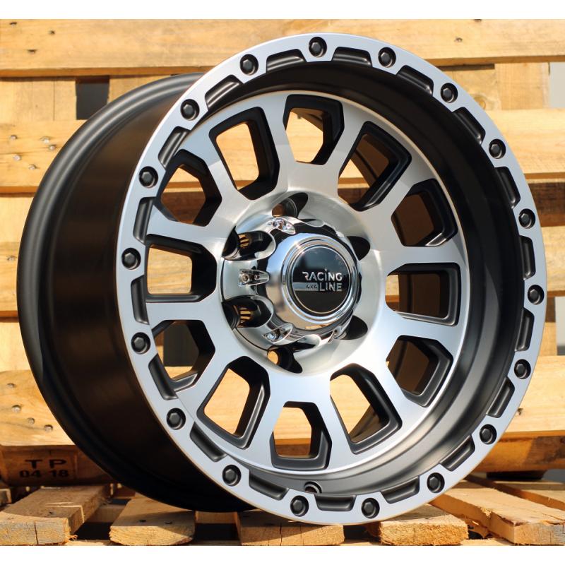 R16x8.5 6X139.7 ET M15 110.1 B5586 Black Polished Matt (MBM) For 4X4 (R) R16x8.5 6X139.7 ET M15 110.1 B5586 Black Polished Matt (MBM) For 4X4 (R)