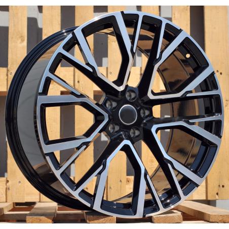 R20x10.5 5X112 ET 40 66.6 B5769 Black Polished (MB) For BMW (K2) (Rear+Front)
