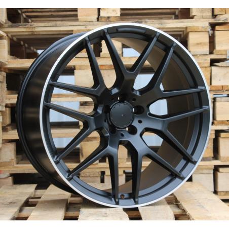 R21x10 5X112 ET 52 66.5 FE115 (HE762) Black Half Matt+Polished Lip (BLHMPL) For MER (P1) (Rear+Front)