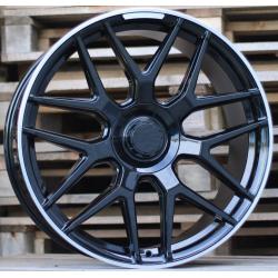 R20x8.5 5X112 ET 53 66.6 FE115 Black+Polished Lip (BLPL) For MER (P) ())